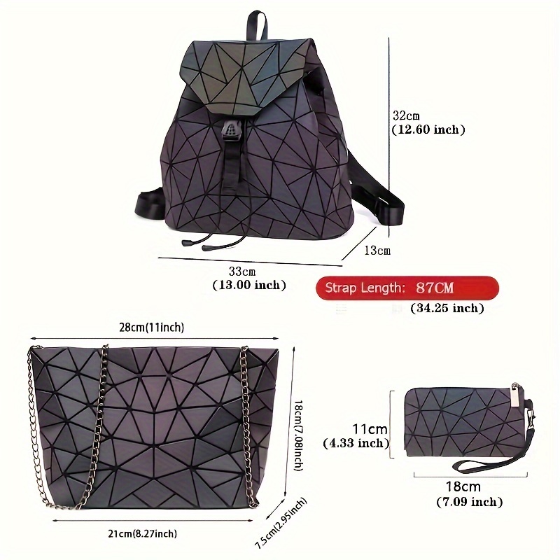 Luminous Geometric Diamond Multifunctional Long Wallet - Temu