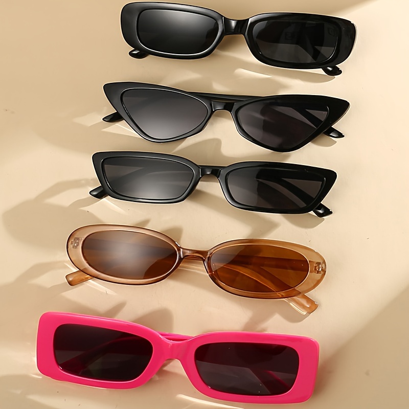 5 пар унисекс модных очков для пляжа, стильных и легких, подходящих для ежедневного украшения, детали подбора 12