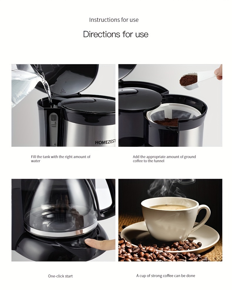 1pc American Coffee Machine 650ML/23OZ, Fully Automatic All-in-one Machine,  Dual Purpose For Brewing Tea/coffee, For Home Use Or As A Gift To Friends