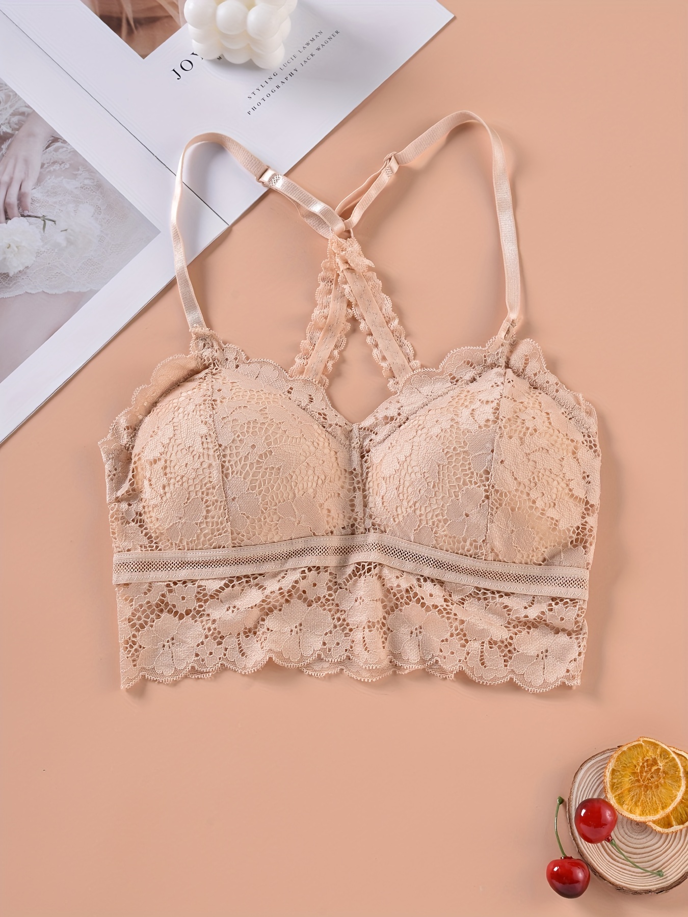 Women's Breathable Floral Lace Full Cup Bra Comfortable - Temu