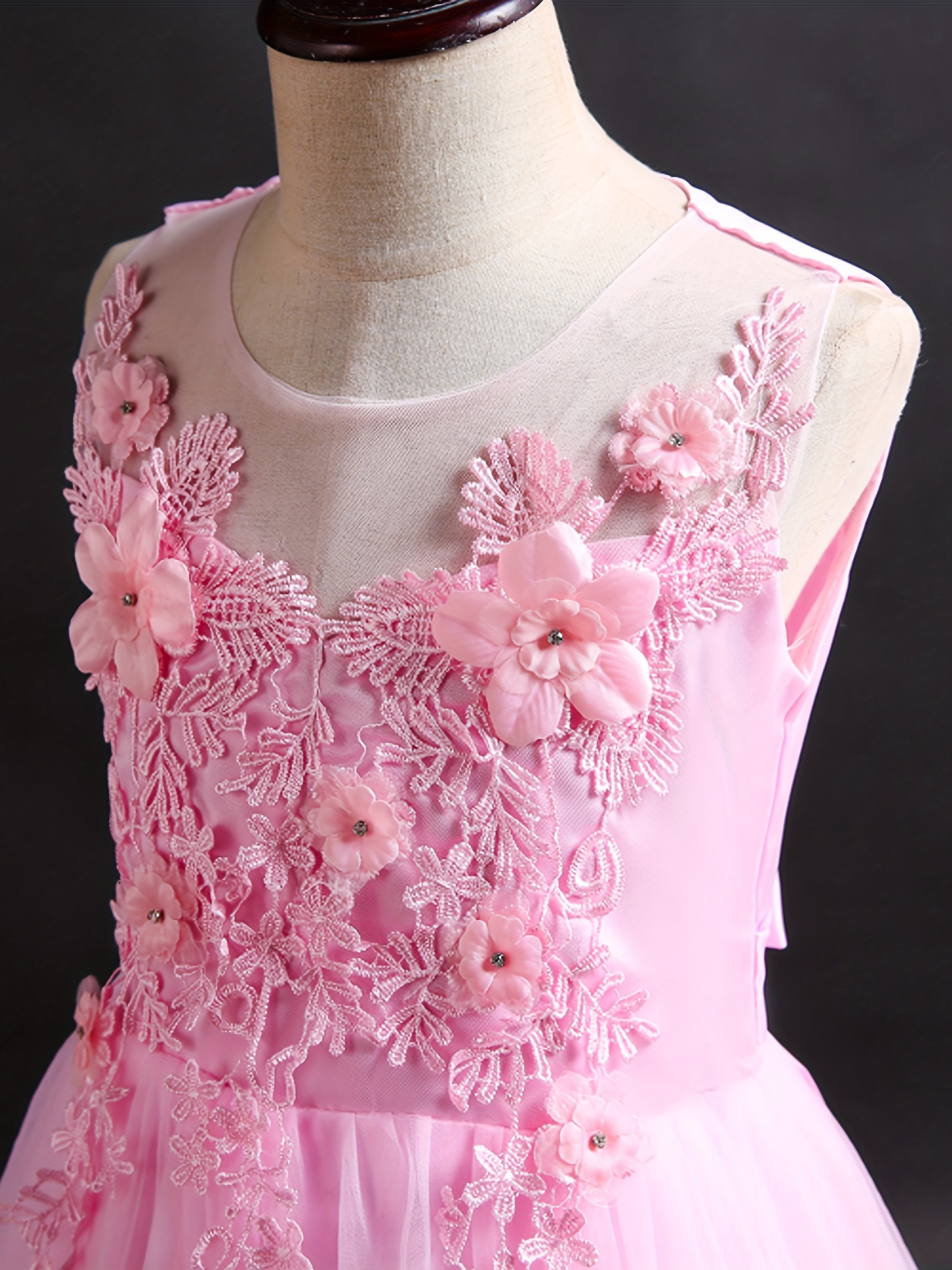 Embroidered Light Pink Gown Dress