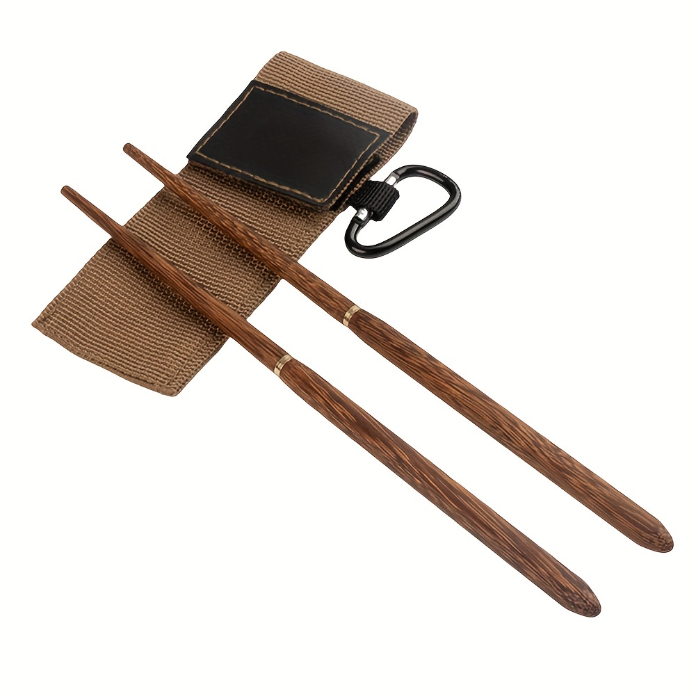 1 Pair Foldable Chopsticks Ergonomic Design for Outdoor Camping