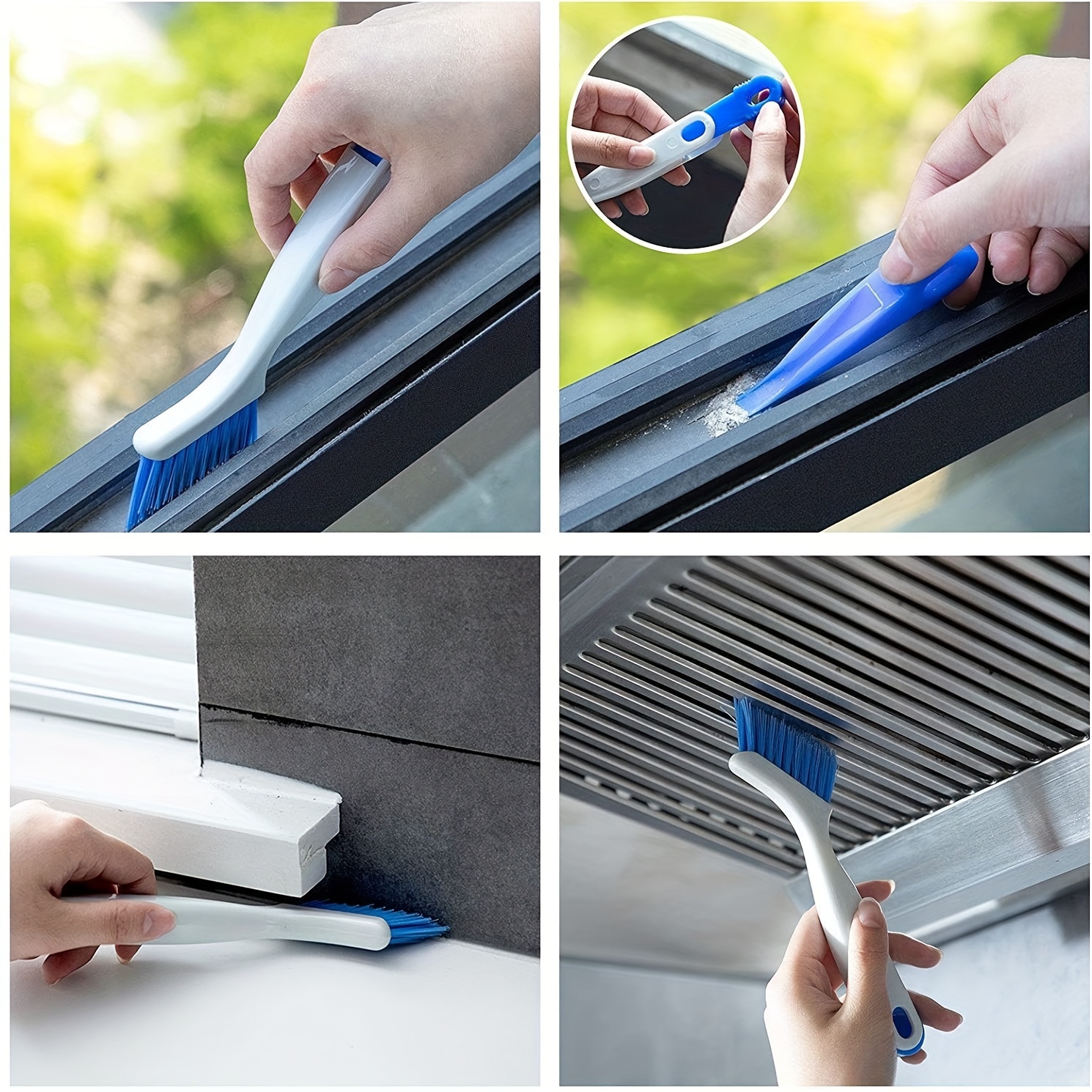 3Pcs Cleaning Brush for Groove 3 in 1 Multifunctional Window Door