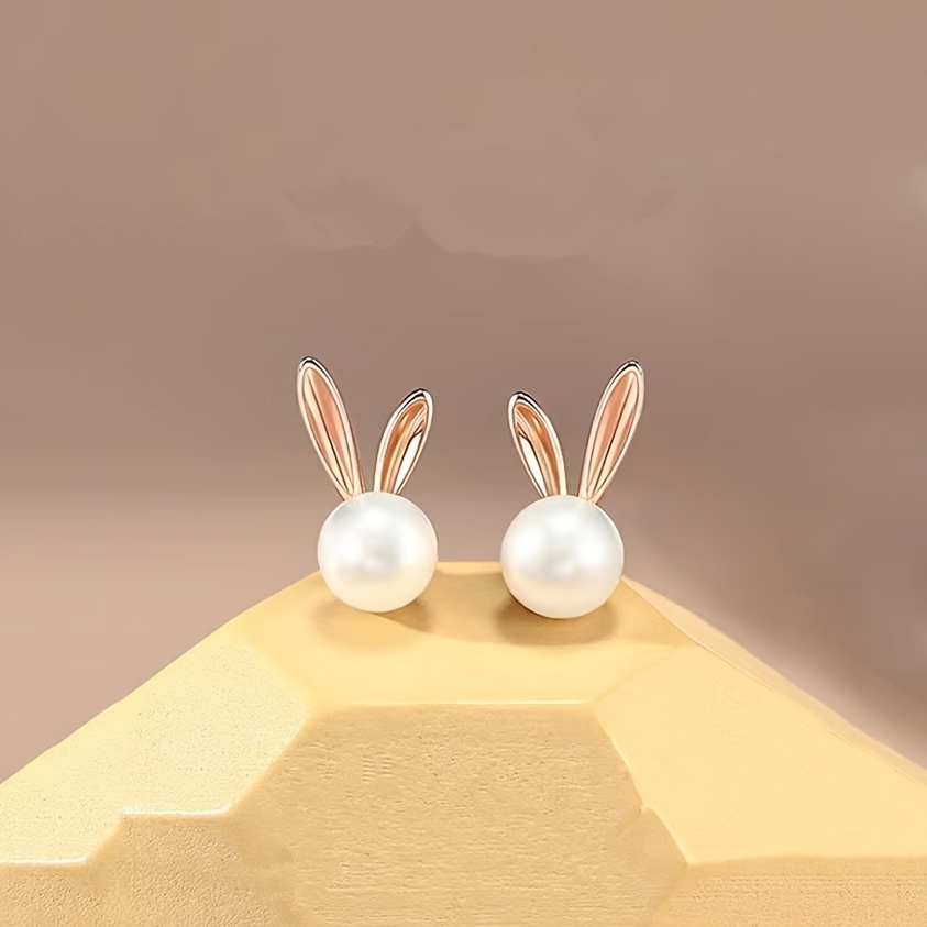 Lovely Animal Design Waterdrop Earrings Rabbit Pig Owl Tiger - Temu