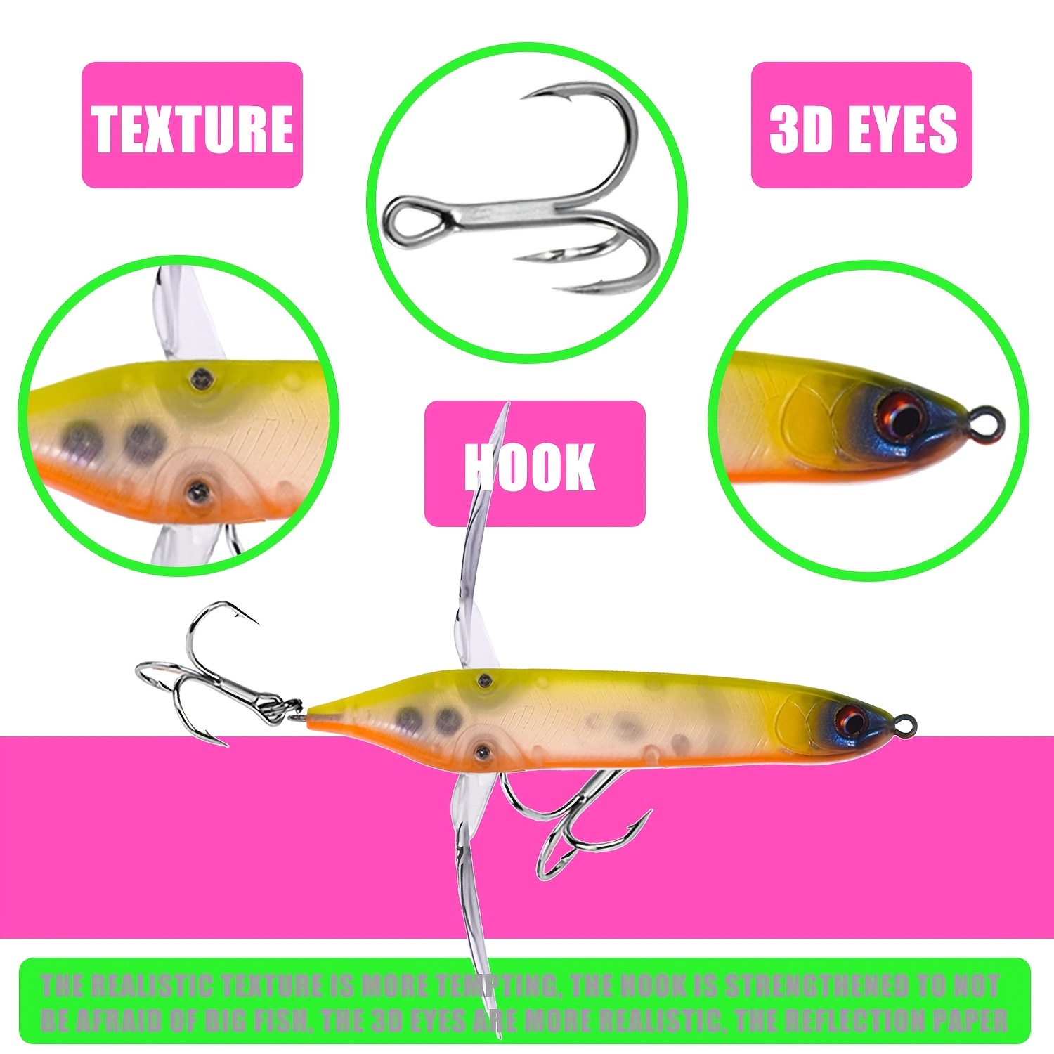 Fishing Lure, Dragonfly Fishing Bait, Artificial Floating ABS +