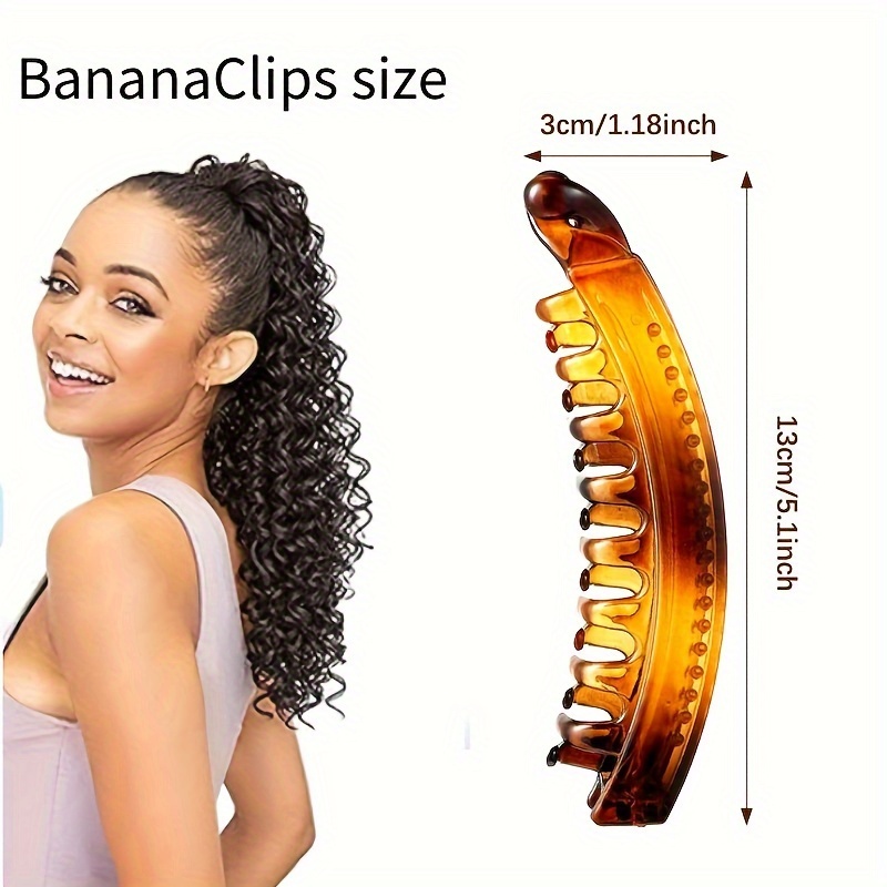 6 Pieces Large Banana Clips Hair Big Banana Hair Clips for Thick  hair,Non-slip Ponytail Holder Clip for Women