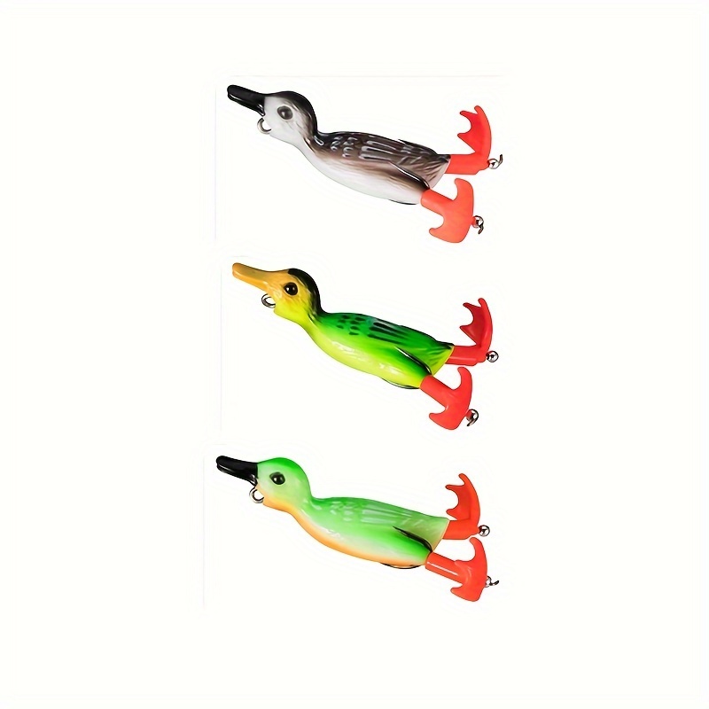 3pcs Bionic Soft Duck, Topwater Fishing Lure Kit For Freshwater And  Saltwater Fishing - Effective Fishing Tackle For Catching More Fish