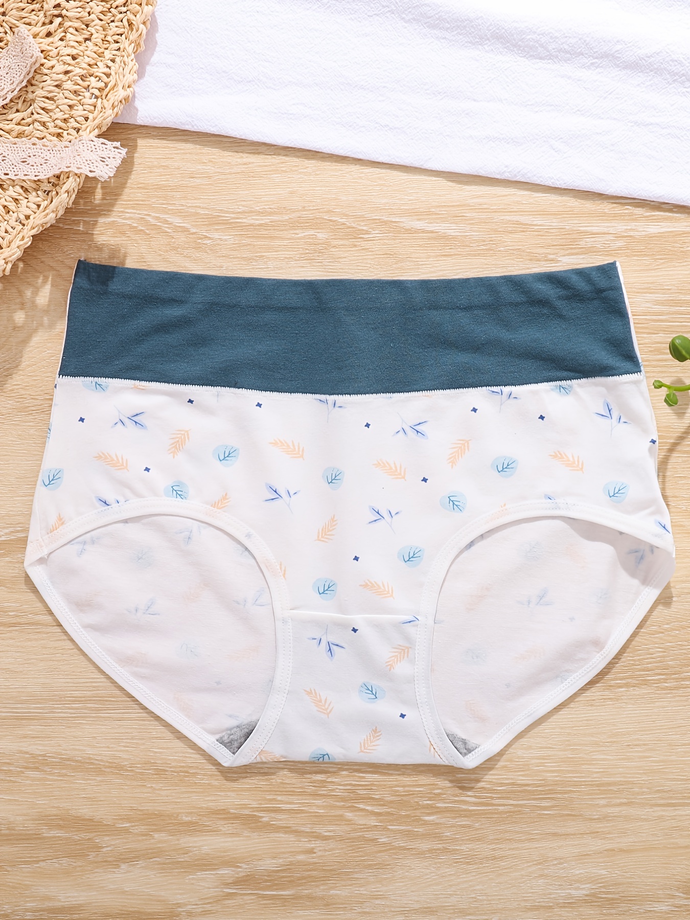 Cute Pattern Colorblock Pastel High Waist Panties Women's - Temu