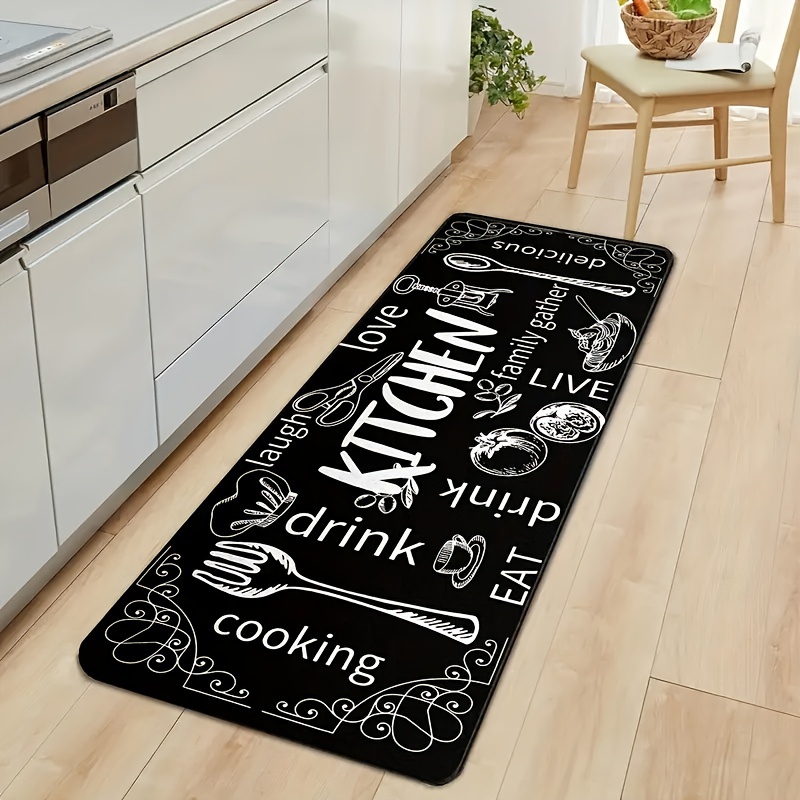 Kitchen Rugs and Mats Cushioned Anti Fatigue Kitchen Mat 2PCS Non-Skid  Waterproof Boho Kitchen Runner Rug Comfort Foam Standing Mat for