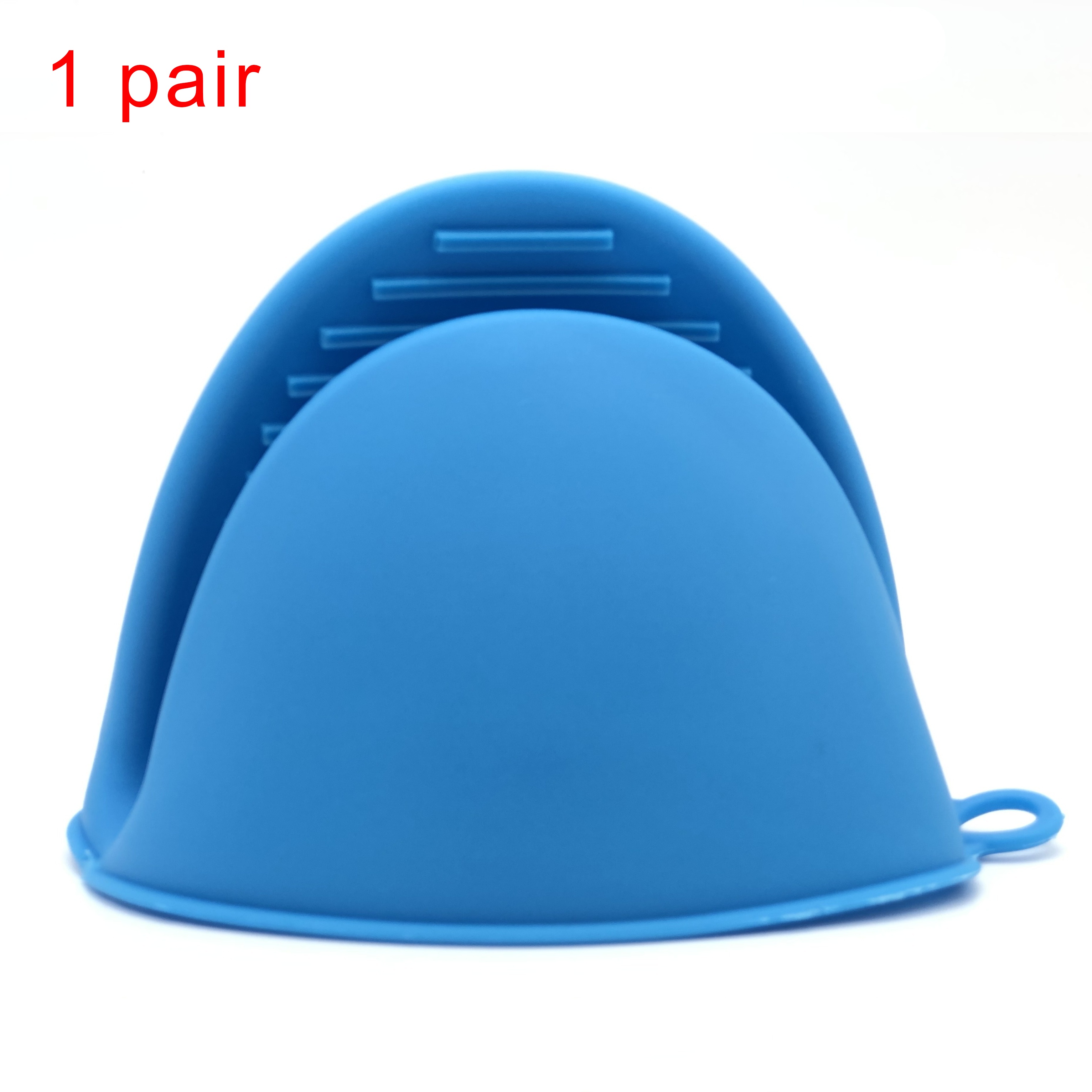 Pair Pot Holder  Silicone Heat Resistant Oven Mitts Glove Cooking Pinch  Grips Glove Hand Clip