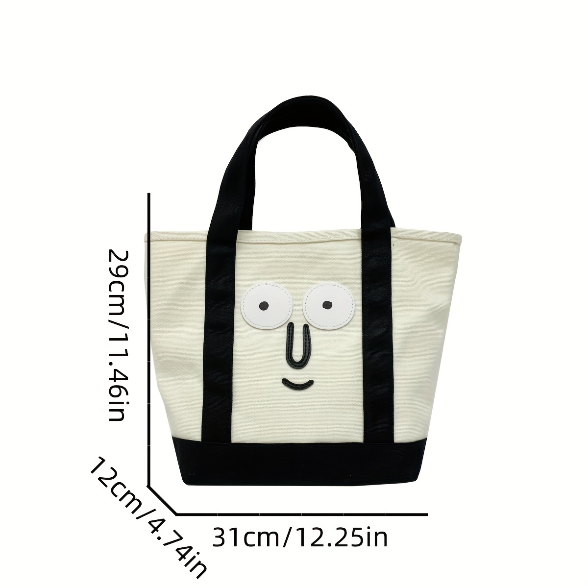 Funny Face Printed Large Capacity Tote Bag