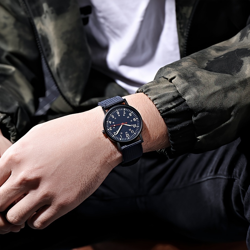 Reloj para hombre Correa de nailon tejida Reloj militar de moda para hombre