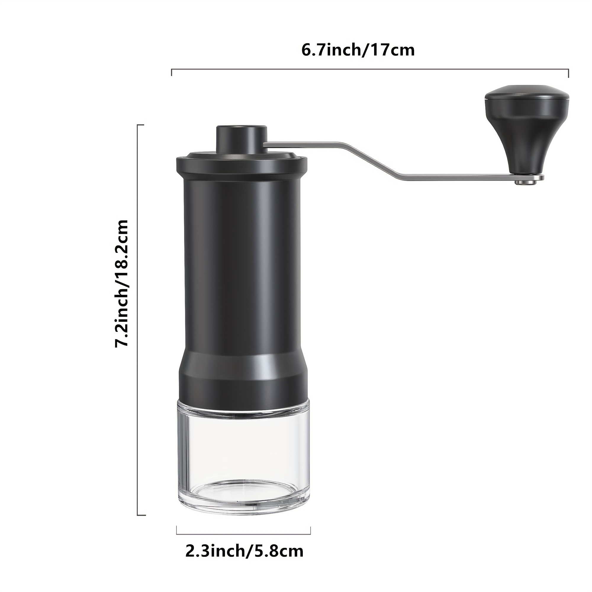  Manual Coffee Grinder Hand Coffee Bean Mill Portable Hand Crank  Coffee Bean Grinder Adjustable Settings Ceramic Conical Burr &  Stainless-Steel for Home,Kitchen,Office,Traveling,Hiking,Camping : Home &  Kitchen