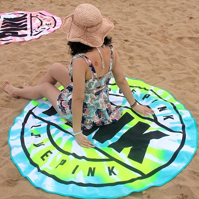 1Pc Quick-Drying Beach Towel, Soft And Absorbent Beach Towel, For Beach, Outdoor Travel, Camping, , Ideal Beach Essentials - Home & Kitchen