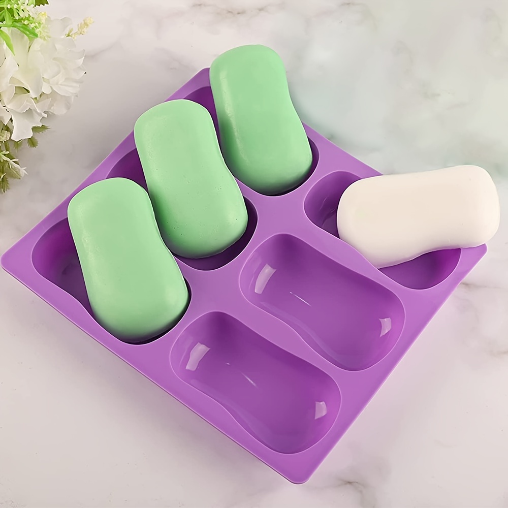 Rectangle Silicone Soap Mold, 6 Large Cavity DIY Molds Reusable Silicone  Ice Cube Trays Molds for Soap Making Bar, Resin, Homemade Craft 