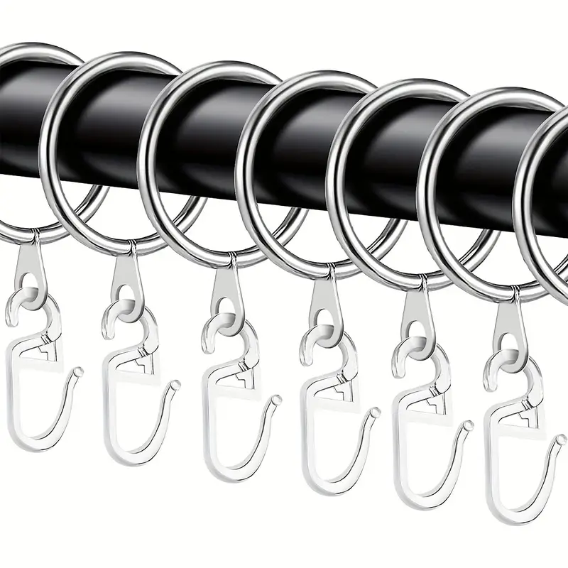 Durable Metal Curtain Rings And Plastic Hooks For Bed Temu
