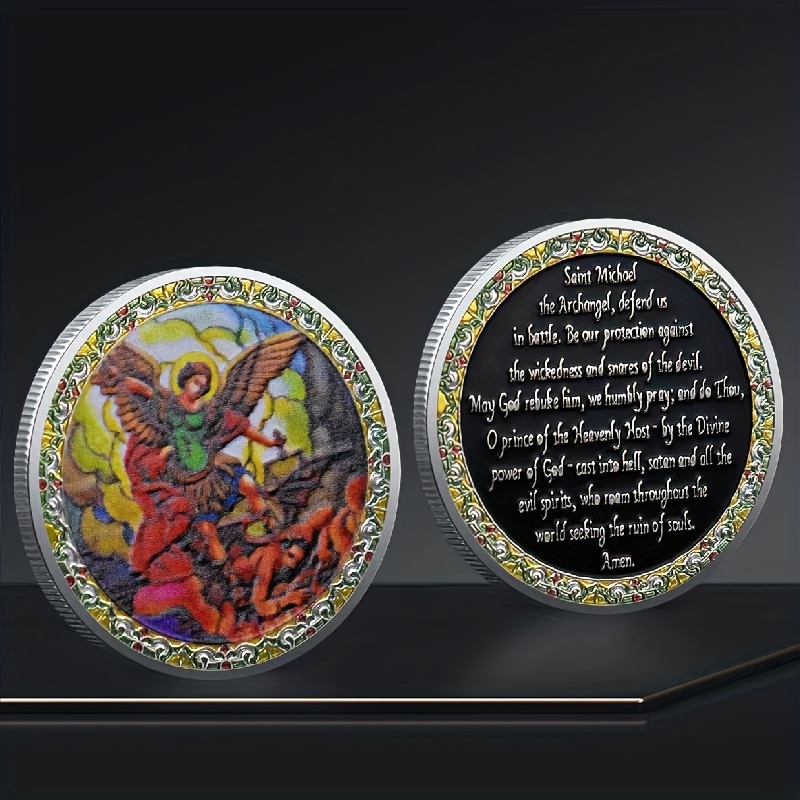 Archangel Michael Christian Protection Coin