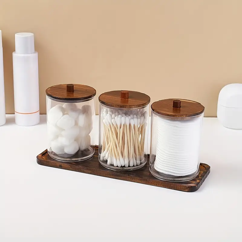 Bathroom Storage Containers Clear Plastic Apothecary Jars With