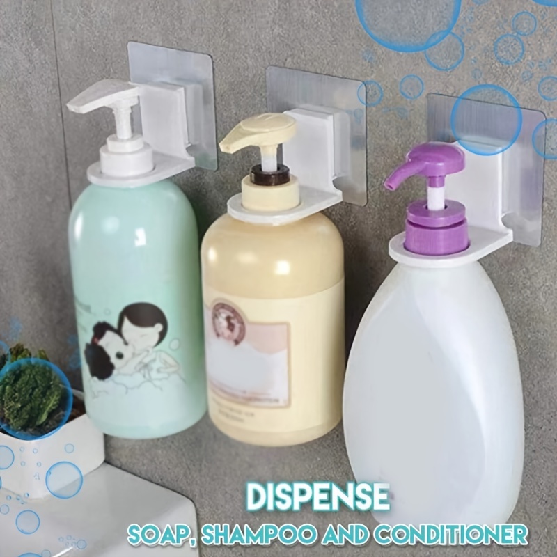 5pcs Wall Shampoo Rack Self Adhesive Shower Gel Hook Soap Holder