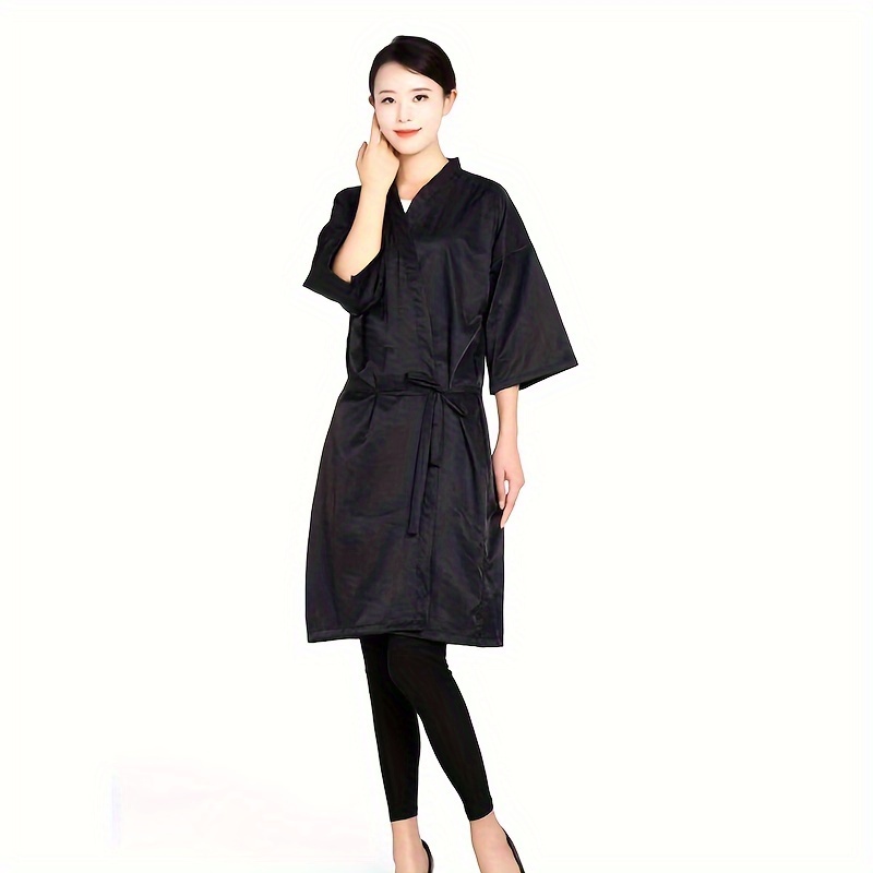 

1pc Salon Client Gown Robe Barber Smock Kimono Style Hairdressing Cloth Guest Cloth