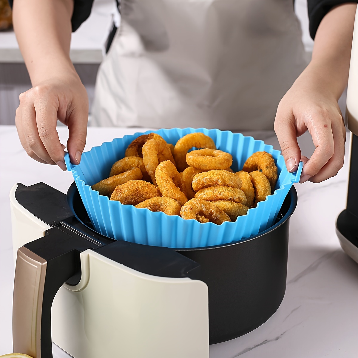 Air Fryer Silicone Tray Foldable Round Silicone Gasket Easy - Temu