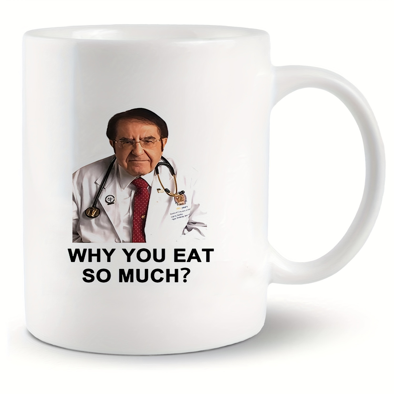 

1pc, Funny Doctor Coffee Mug, Ceramic Coffee Cups, Why You Eat So Much Water Cups, Summer Winter Drinkware, Birthday Gifts, Holiday Gifts, New Year Gifts, Valentine's Day Gifts
