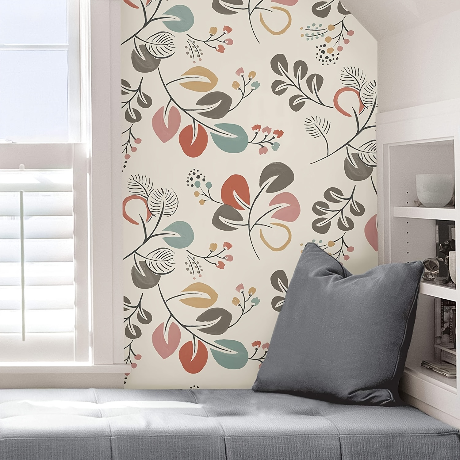 Boho Floral Peel And Stick Wallpaper For Kitchen And Home - Temu