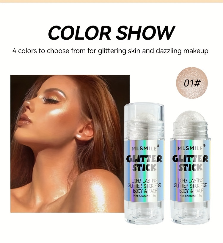 Sparkling Highlighter Stick Pearly Body Glitter Brightening Temu