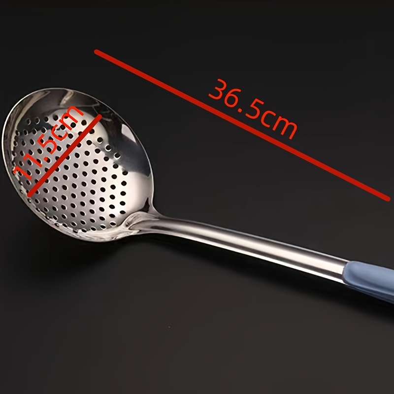 Premium Stainless Steel Soup Ladle Strainer Skimmer And - Temu