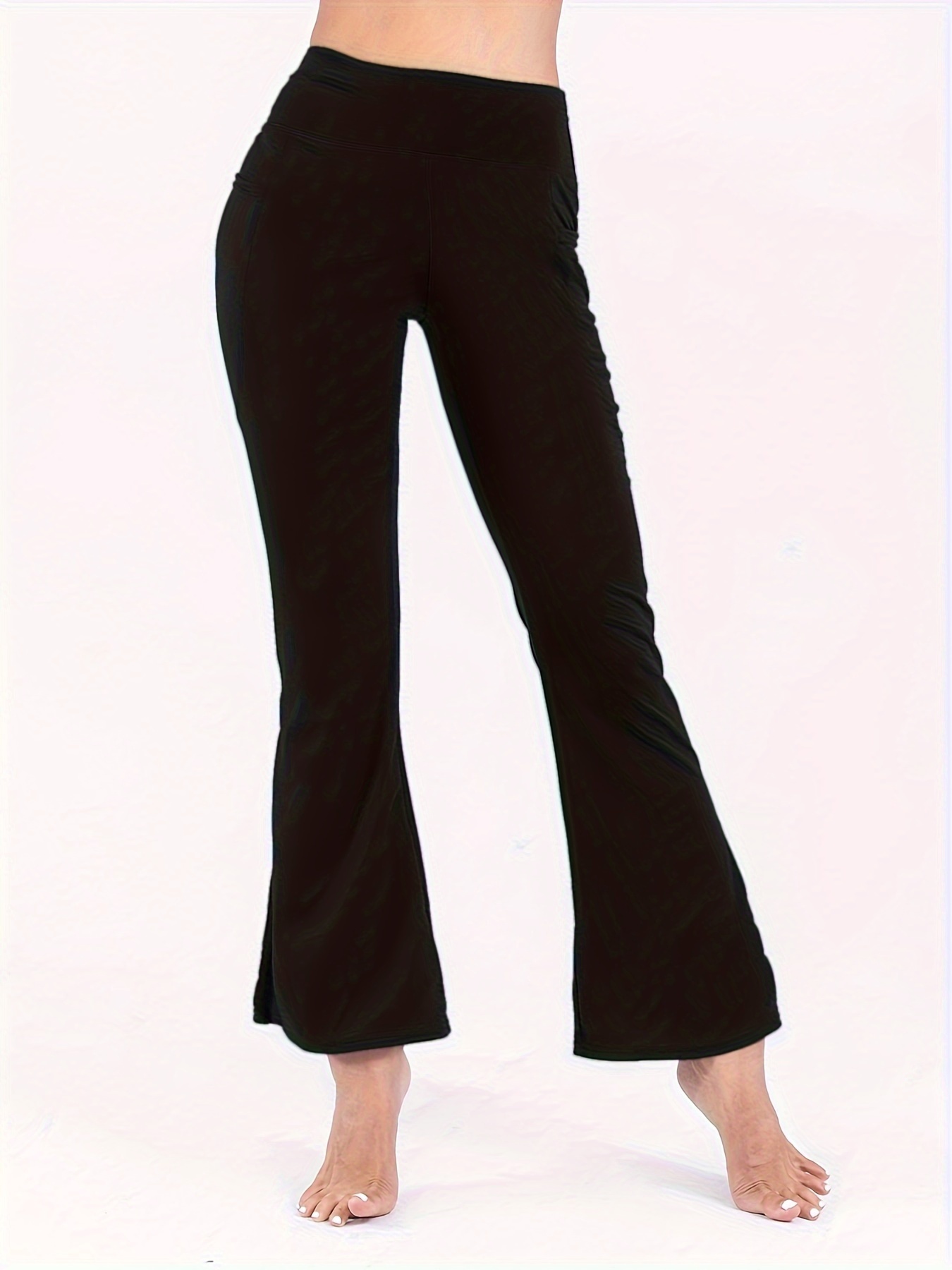 Women's Solid Color Dance & Yoga Flared Pants