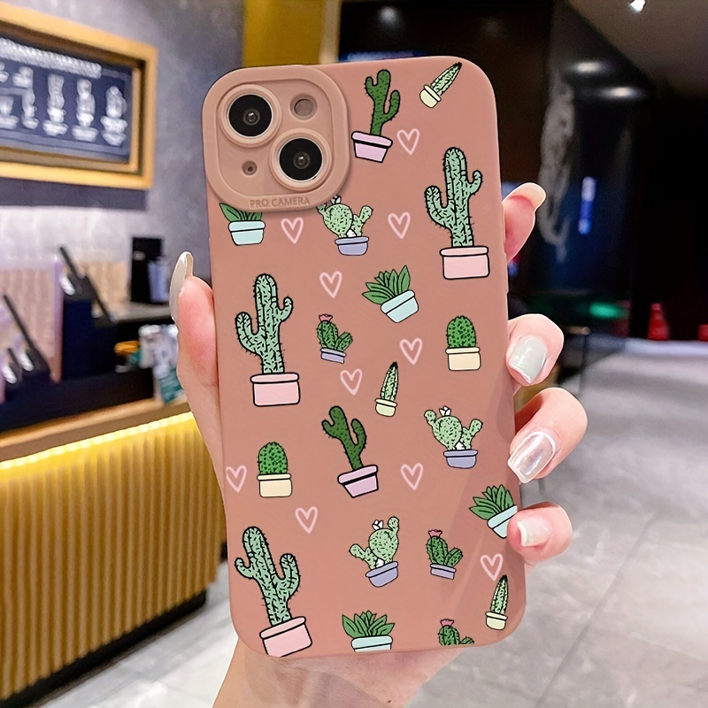 

Cactus Pattern Graphic Pattern Anti-fall Phone Case For Iphone 14, 13, 12, 11 Pro Max, Xs Max, X, Xr, 8, 7, 6, 6s Mini, Plus