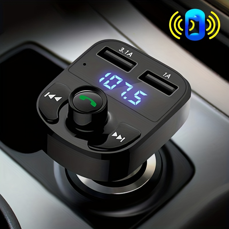 Bt Car Fm Transmitter Handsfree Car Kit Wireless 5 0 - Temu