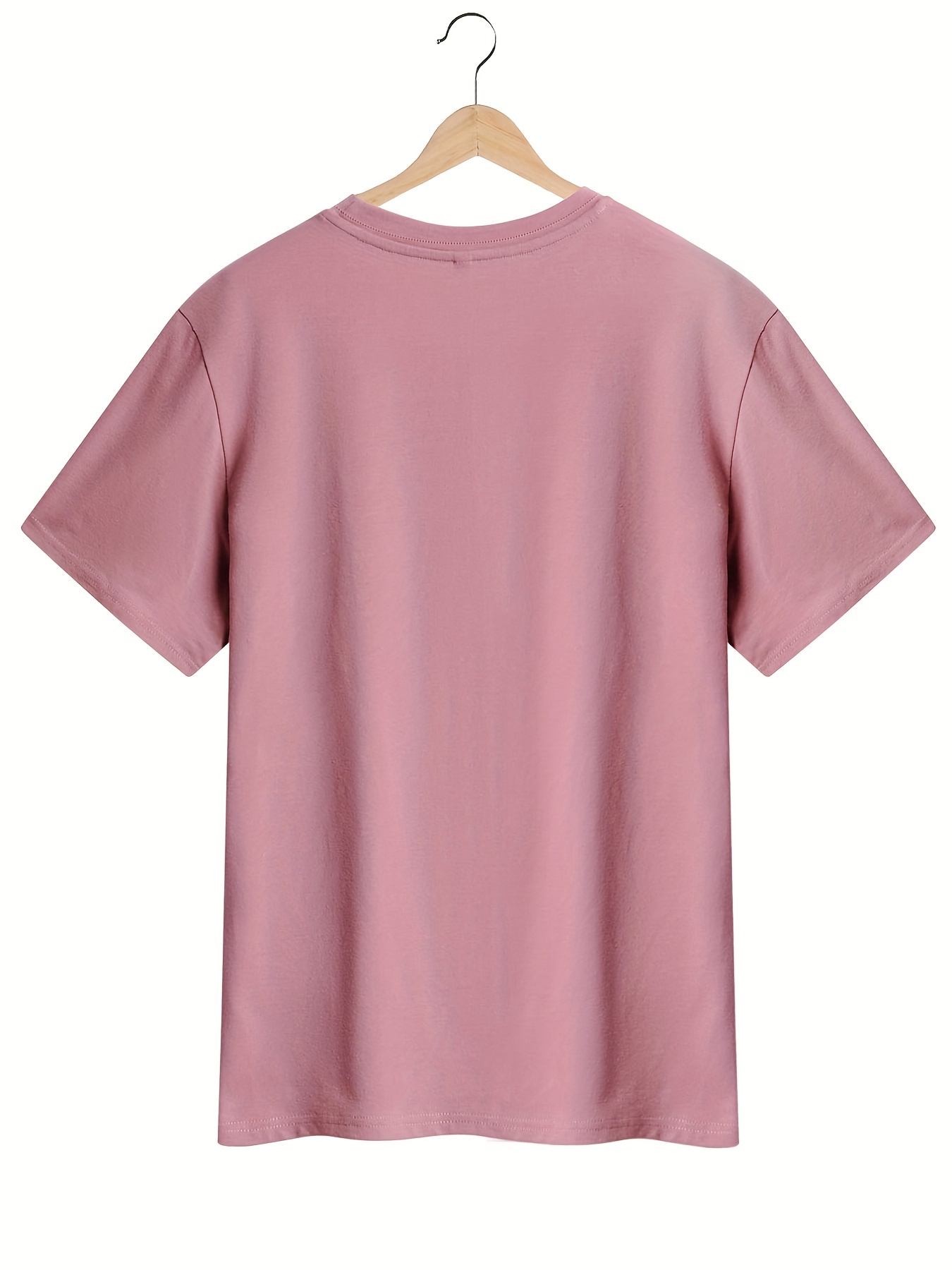 Beautiful Unprinted Pink Shirt Short Sleeves Throat Blank Ghost