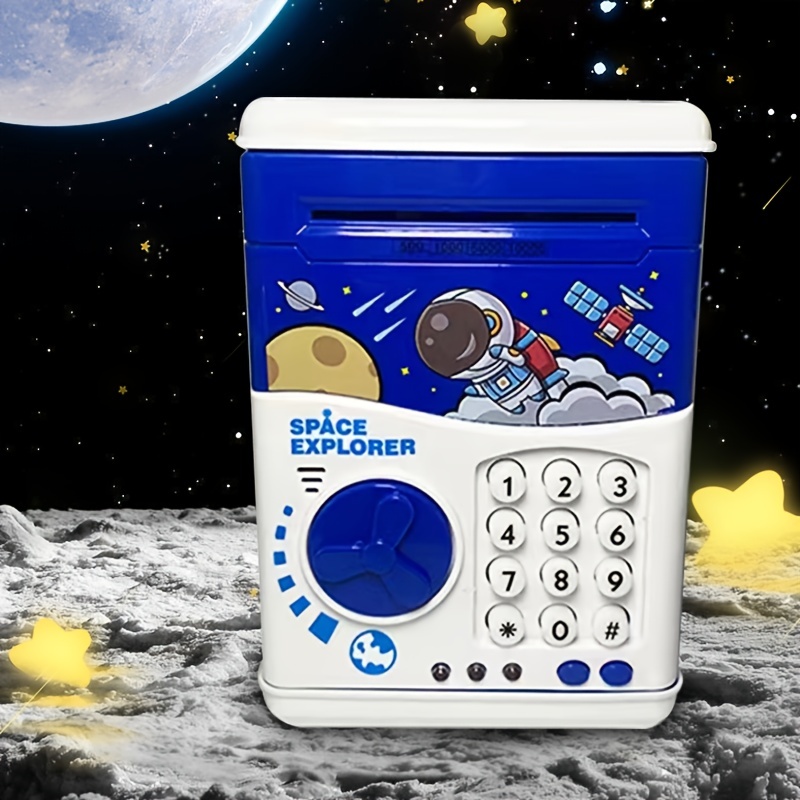 Hucha, juguetes de astronauta de Año Nuevo con banco de monedas de planeta,  tarro de dinero de resina para decoración espacial, huchas de astronauta  para niños, niñas y adultos