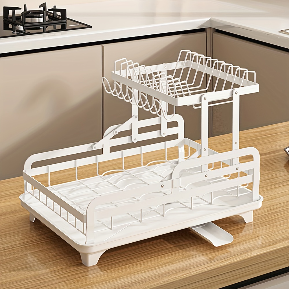 2-Tier Dish Drying Rack with Drainboard - On Sale - Bed Bath & Beyond -  37477747