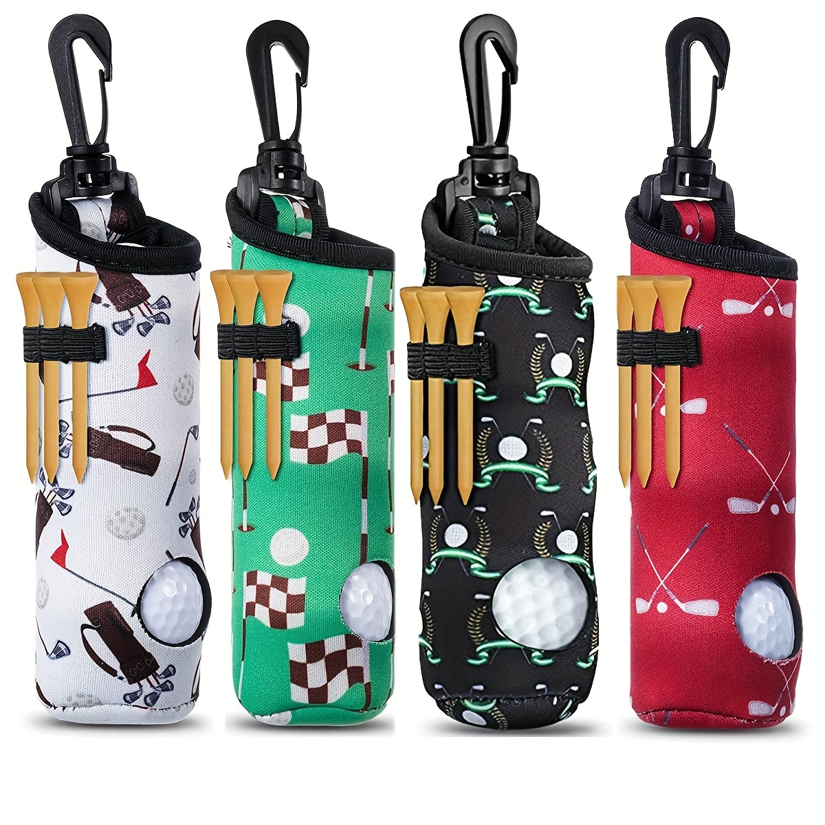 

Golfers: Get Ready To Tee Off With This 4-piece Golf Ball Storage Bag & Tee Holder!
