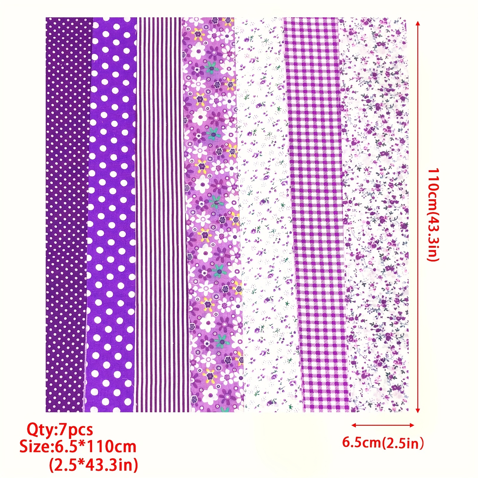 7pcs 6 35 109 Fabric Strips Roll Collection Jelly Fabric Bundles