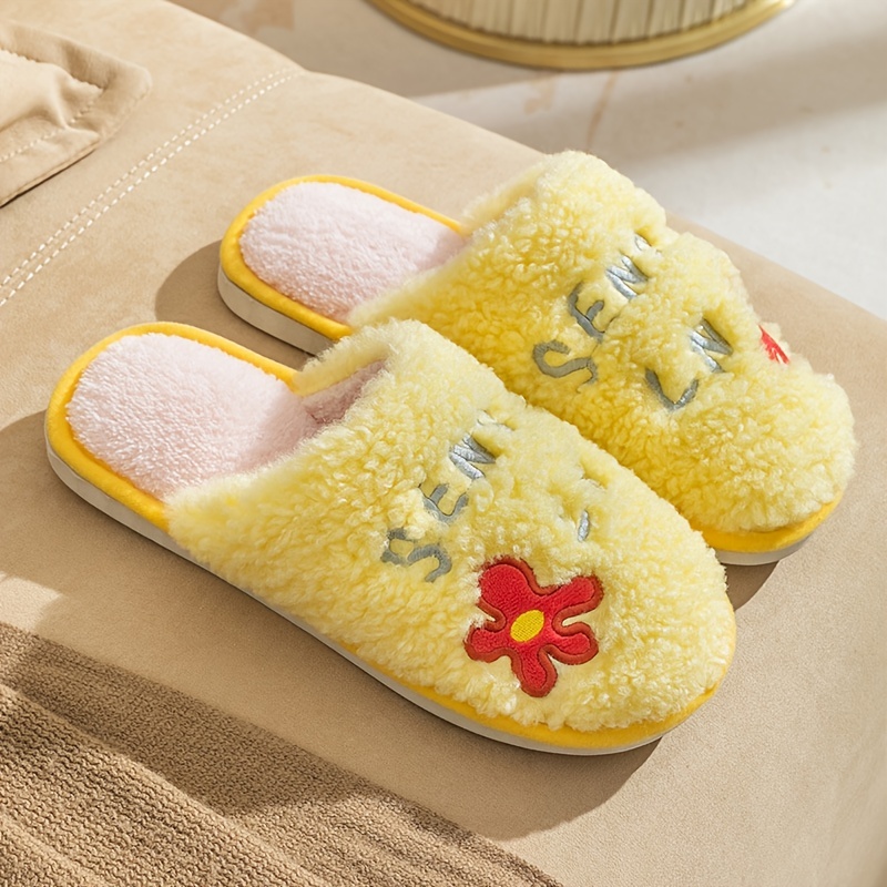 Women's Indoor Slippers, Warm Lined Home Slippers, Fuzzy & House Shoes - Temu