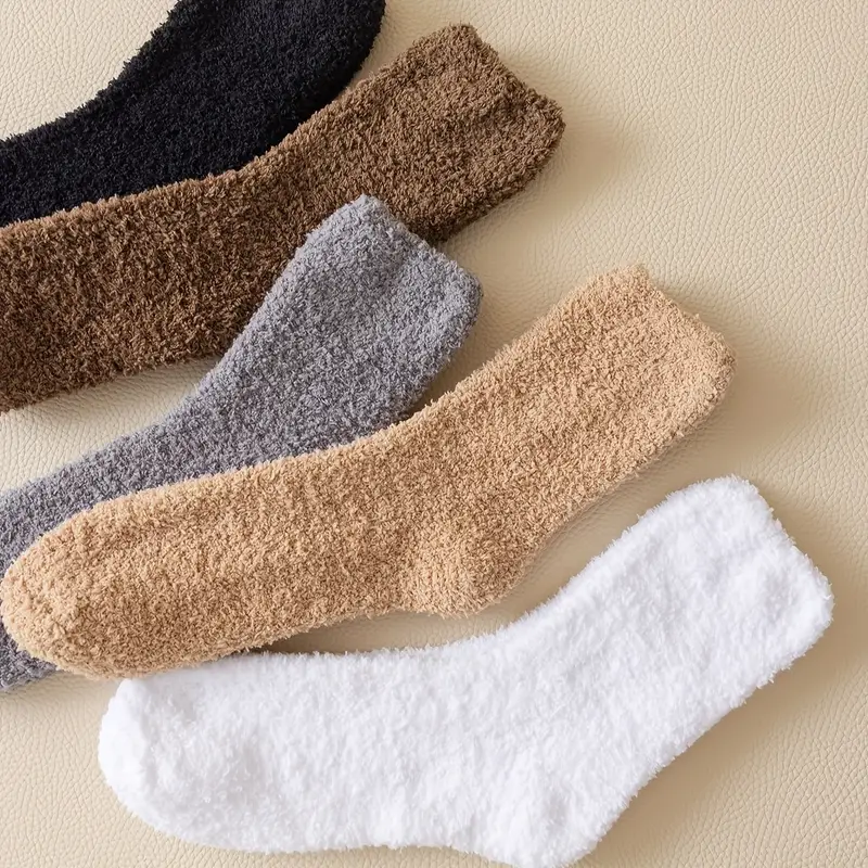Plus Size Simple Socks Set Women's Plus Soft Cozy Fluffy - Temu