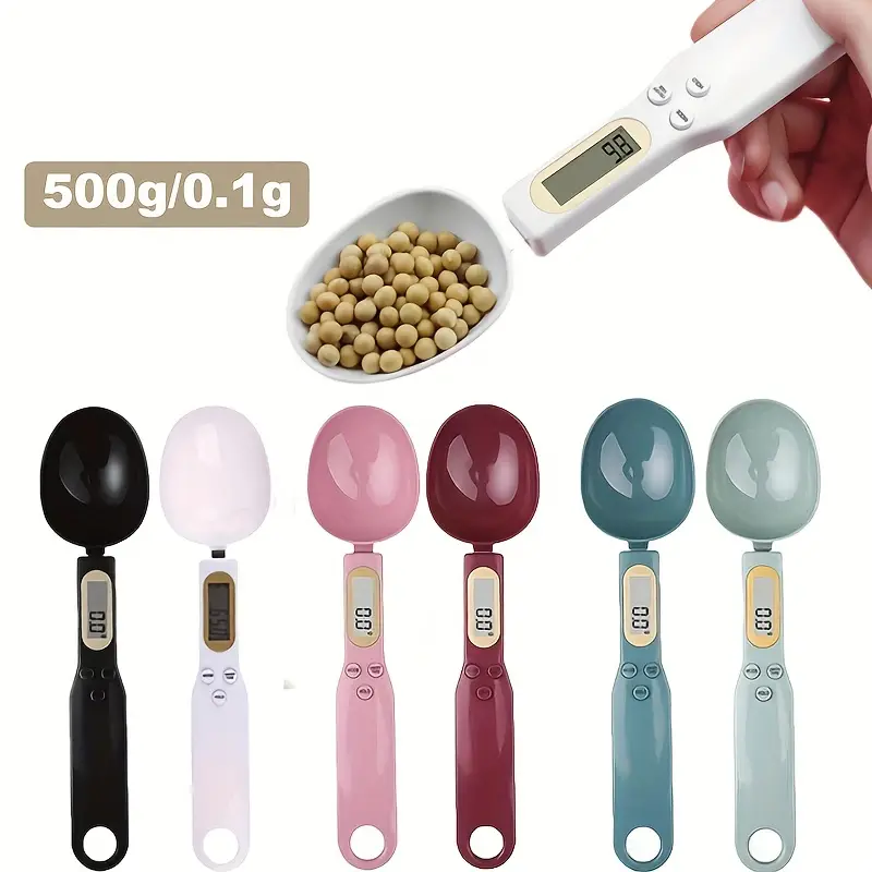 Weight Measuring Spoon Lcd Digital Kitchen Scale Measuring - Temu