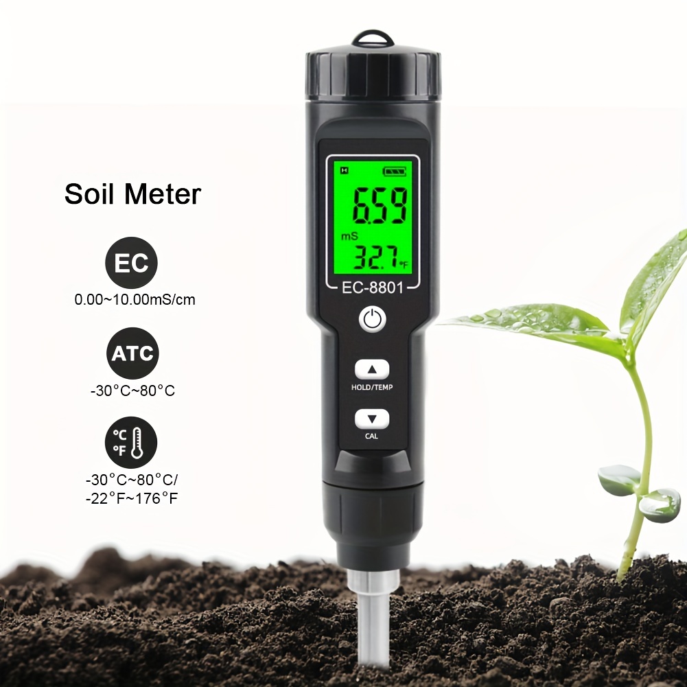 Humidimètre de sol, moniteur d'eau de plante 3 en 1, capteur d'hygromètre  de sol pour le jardinage, l'agriculture, les plantes d'intérieur et  d'extérieur, aucune pile requise 
