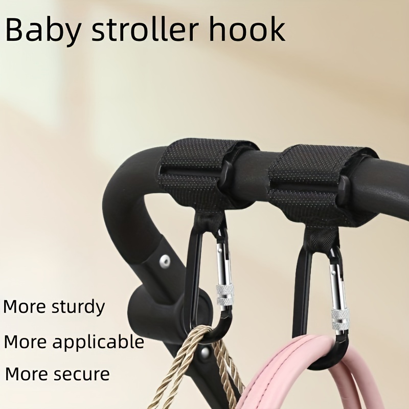 1pc 14cm/5.5inch Baby Stroller Hook, Large Hook With EVA Handle, Large  Carabiner Clip Accessories, Organizer Hook