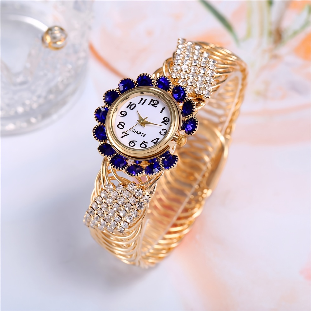 Bohemian Starry Luxury Ladies Rhinestone Quartz Bangle Watch Fancy Women Watches  Jewelry Sophisticated And Stylish Women Watch - Temu