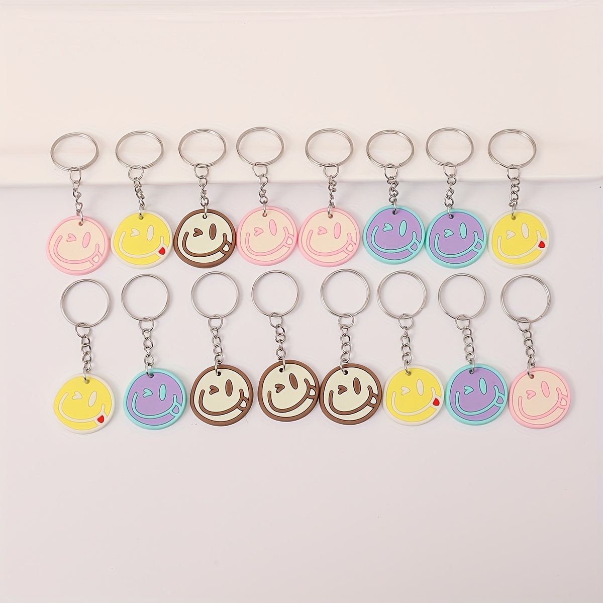 Porte-clés Mini Face Smiley Pour Hommes Et Femmes, Créatif, Mignon