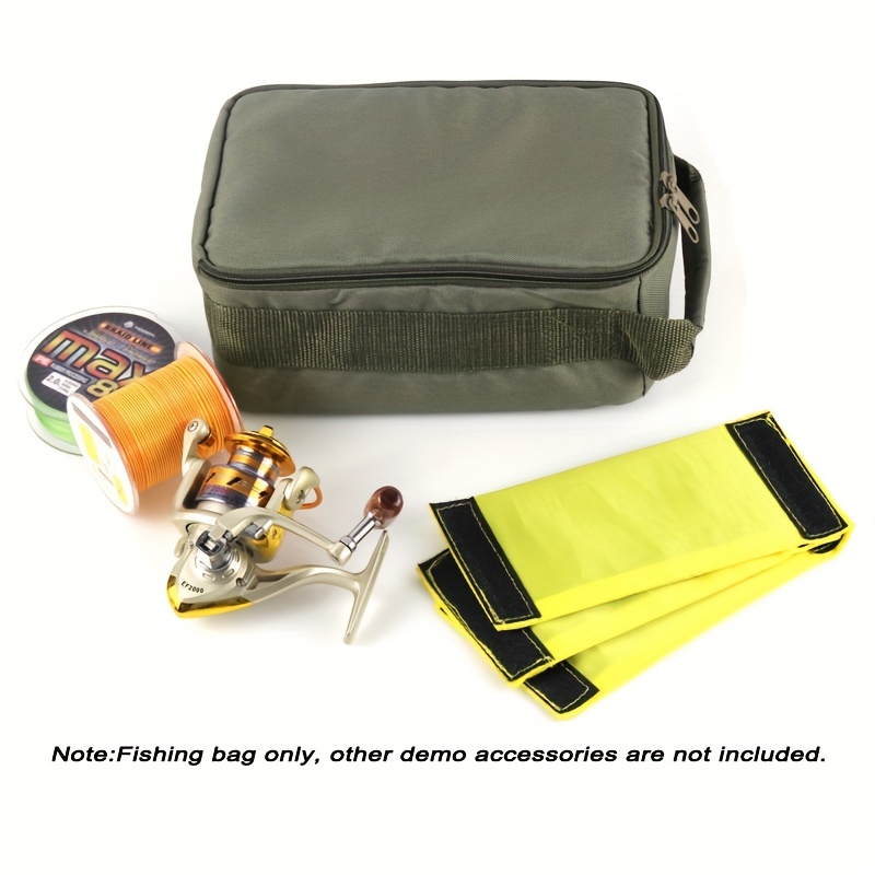 1pc Fishing Tackle Storage Bag, Fishing Reel Fishing Line Fishing Lure Fish  Hook Storage Handbag, Fishing Gear Accessories (Bag Only)