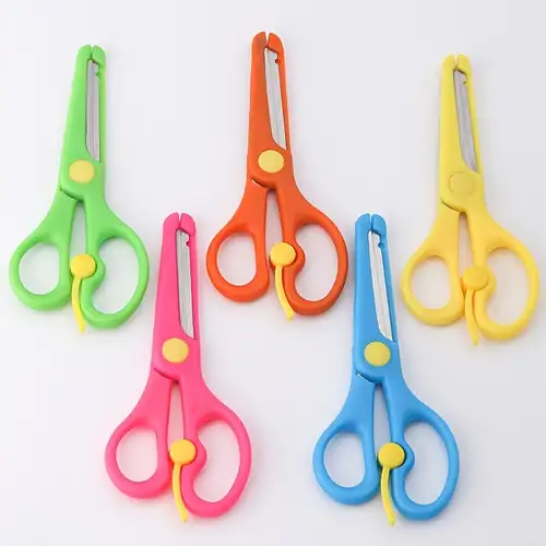 6 Pack Mixed Color Preschool Scissors Toddler Scissors Child