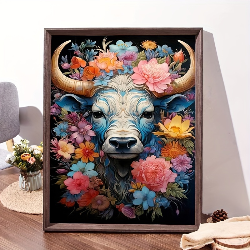 5d Diy Artificial Diamond Painting Cow Diamond Painting For - Temu