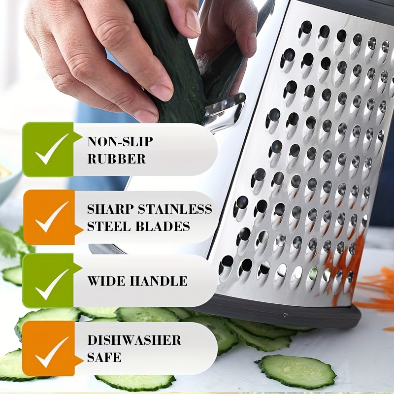 Cheese Grater Box Graters For Kitchen Stainless Steel Double Sided