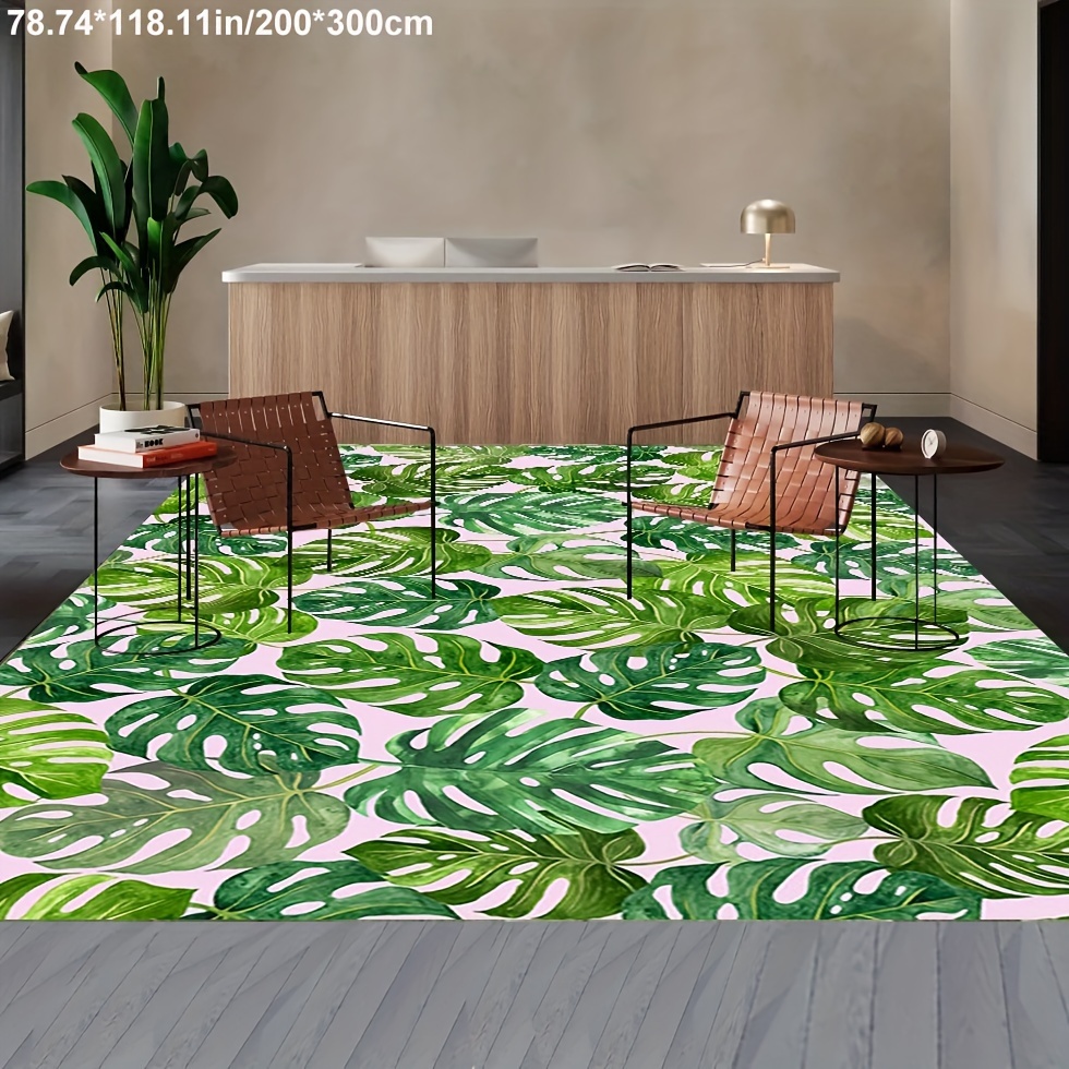 tropical plant monstera leaf winter warm carpet features - Temu Oman