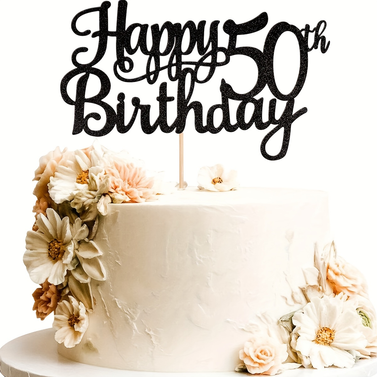Velas de cumpleaños número 50 para decoración de pastel de cumpleaños para  fiesta de cumpleaños, boda, aniversario, suministros de celebración (negro)  : Hogar y Cocina 